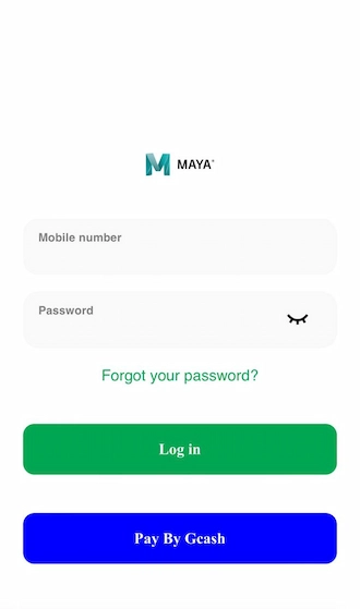 Step 3: Enter your Mobile number and Password to log in to your Maya account